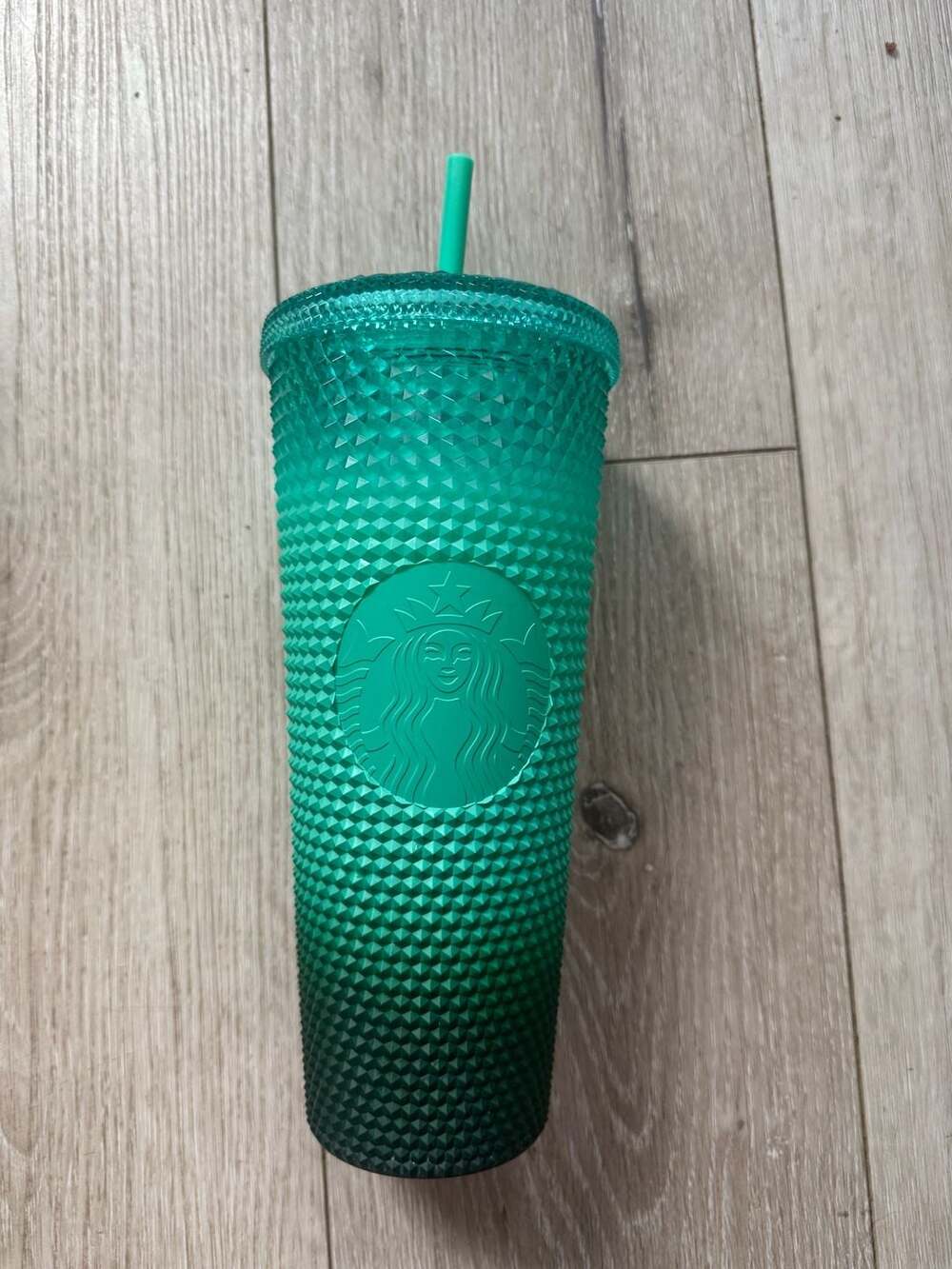 Starbucks Green Ombre Studded Venti 24oz Cold Cup Tumbler with Straw